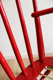 Rode vintage schommelstoel, Børge Mogensen? Retro design  rocking chair