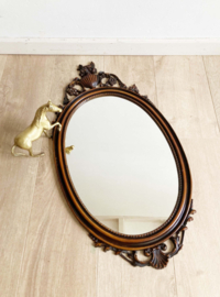 Vintage spiegel in barok lijst. Hollywood Regency wandspiegel