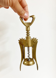Vintage messing kurkentrekker- Tip Top. Retro flessenopener