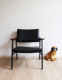Zwarte vintage fauteuil. A3 lounge chair - Gebr. Van der Stroom voor Avanti?