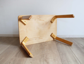 Houten vintage salontafel. Mid Century retro design tafel - Plywood.