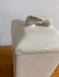 3 vintage aardewerk potten met deksel. Antieke voorraad potjes - Duits