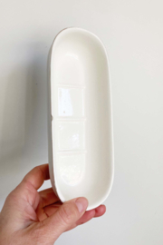 Antiek aardewerk zeep/kammen bakje - Société Céramique Maastricht. Vintage schaaltje met deksel.