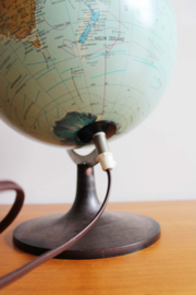 Vintage wereldbol met verlichting en gradenboog. Scan Globe, Denemark - 1977