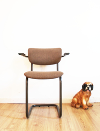 Vintage desk chair met armleggers. Retro design stoel, Gispen stijl