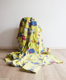 Vintage Disney dekbedovertek met kussensloop. Retro beddengoed, Donald Duck - Mickey Mouse