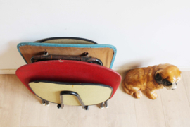 Set opvouwbare vintage lounge stoelen. Retro klapstoelen.