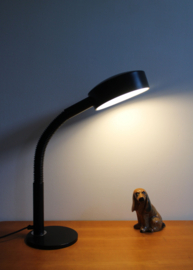 Zwarte vintage bureaulamp, Hala - Zeist. Retro design lamp.