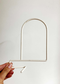 Witte vintage boekensteun - Ikea Flit. Retro bookend