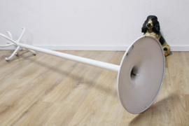 Staande vintage cactus kapstok. Wit metalen retro design coat rack