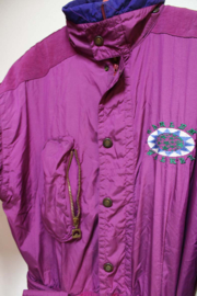 Paars vintage skipak Allsport - maat 54. Retro winter onesie / après-ski / klunen