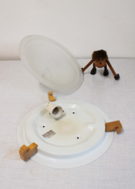 Vintage plafondlamp- Piramide Teepee 9317  Ikea. Witte retro  Memphis stijl lamp in