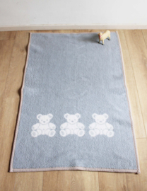 Vintage babydeken van dralon. Retro spreitje / deken, vegan.