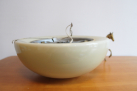 Grote vintage plafondlamp - Gispen? Glazen retro design lamp / plafonnière