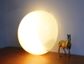 Grote vintage plafondlamp - Gispen? Glazen retro design lamp / plafonnière