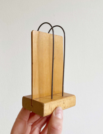 Kleine houten abacus met 40 kralen. Retro telraam / rekenmachine