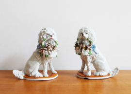 Set vintage 'hoerenhondjes' . Kitscherige honden beeldjes