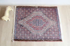 Handgeknoopt Oosters kleedje. Vintage Perzisch tapijt,