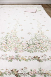 Romantisch bloemetjes dekbedovertek met kussenslopen.  Vintage beddengoed / dekbedhoes
