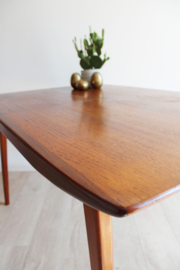 Teakhouten vintage eettafel - Louis Van Teeffelen - WéBé. Mid Century design tafel, uitschuifbaar