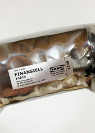 Groot aluminium Dala paard - Ikea Finansiell. Zilverkleurig vintage Dalarna beeld, '90