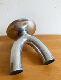Zilverkleurige design kandelaar - Bob