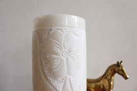 Prachtige albasten tafellamp. Vintage lamp in marmer look.