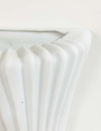 Keramieken vintage plissé lamp - Bista - IKEA. Witte retro design wandlamp