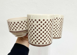 Set van 3 retro Emsa kopjes.  Vintage campingservies - mokken