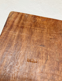 Houten vintage sieradenkistje. Handgesneden kamfer kistje.