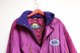 Paars vintage skipak Allsport - maat 54. Retro winter onesie / après-ski / klunen
