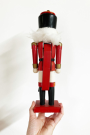 Houten vintage notenkraker - Duits? Handbeschilderde retro kerst decoratie
