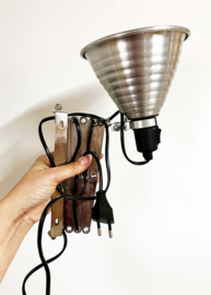 Industriële retro schaarlamp / harmonicalamp- Jaren ‘90. Metalen vintage lamp