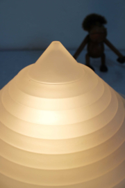 Witte vintage plafondlamp / plafonnière - T9317 - Ikea. Retro design lamp in Memphis stijl.