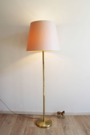 Gouden vintage vloerlamp. Messing schemerlamp, Dijkstra.