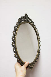 Vintage spiegel in barok lijst. Hollywood Regency wandspiegeltje