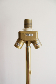 Gouden vintage vloerlamp. Messing schemerlamp, Dijkstra.