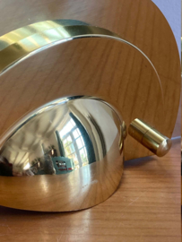 Goud kleurige messing wandlampje, Kappa - Dijkstra? Vintage Hollywood Regency lampje
