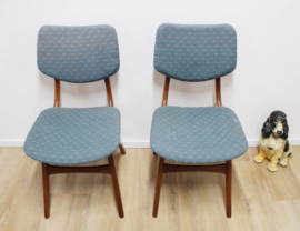 Set van 2 vintage design stoelen, Pynock. Mid Century retro stoel