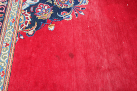Rood vintage Oosters tapijt met bloemen, Kirman/Kerman . Handgemaakt Perzisch kleed.