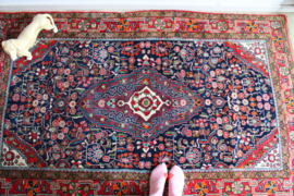Kleurrijk vintage tapijt - Djosan. Handgeknoopt Oosters kleed.