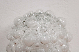 Vintage plafonnière van bubbelglas, Helena Tynell - Glashütte Limburg? Retro plafonnière / Thabur lamp