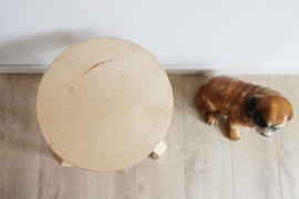 Houten pre-loved Frosta kruk - IKEA. Retro design krukje / plantentafel