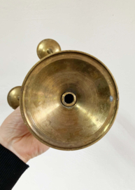 Vintage kandelaar, koper/ messing?  Goudkleurige Regency kaarsenhouder