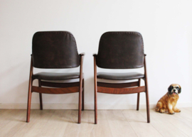Set vintage design stoelen, Pynock - Wierden. Mid Century retro stoel, 2 x