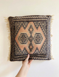 Origineel handgeknoopt Perzisch/Boho kussen. Vintage Oosters kussentje