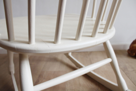 Witte vintage schommelstoel, Lena Larsson voor Nesto? Scandinavisch rocking chair.