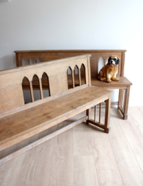 Set originele kerkbanken - 150 cm. Houten vintage banken