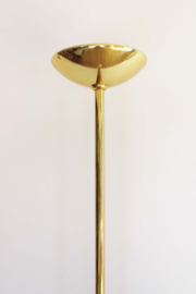 Goudkleurige Hollywood Regency stijl vloerlamp - Metalarte. Vintage design lamp.