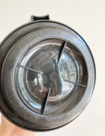 Wit - zwarte vintage thermoskan -Emsa - model Rio. Retro koffiekan / thermosfles